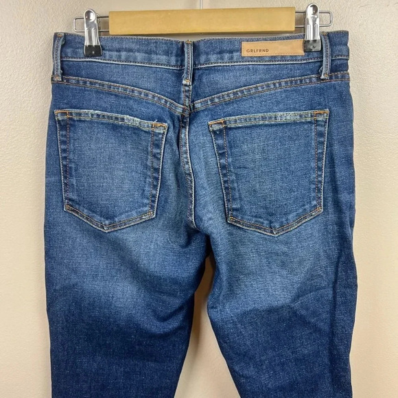 GRLFRND Yasmin Mid Rise Skinny Jeans Size 26 Joan Jett Wash Blue Button Fly - Picture 8 of 13